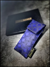 Blurple/Gold Crosshatch Pouch