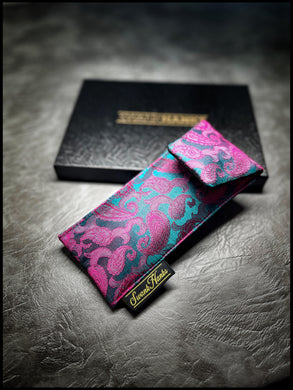 Teal/Pink Color Shifter Silk Paisley Single