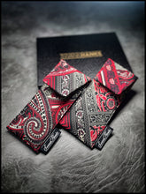 Red/Black Silk Paisley Single Pouch