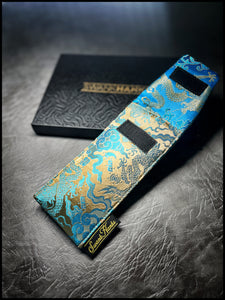 Gold/Teal Dragon Silk V1 Single Pouch