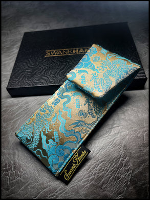 Gold/Teal Dragon Silk V2 Single Pouch