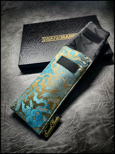 Gold/Teal Dragon Silk V2 Single Pouch